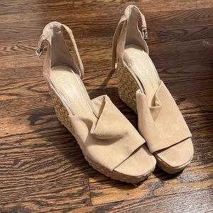 Jessica Simpson Nude Suede Espadrilles
